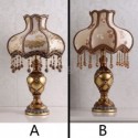 European Resin Table Lamp Creative Warm Bedside Carved Desk Lamp