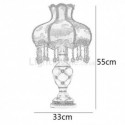 European Resin Table Lamp Creative Warm Bedside Carved Desk Lamp