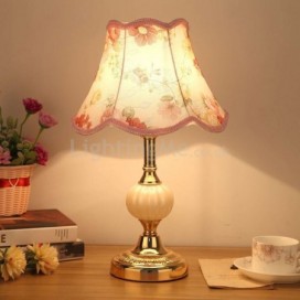 Fabric Table Lamp Nordic Bedside Light Glass Decoration Desk Lamp