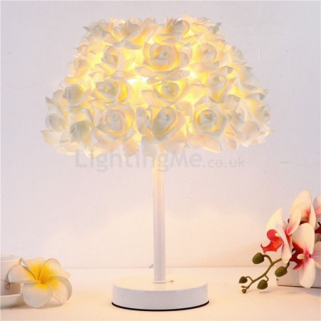 European Table Lamp Rose Flower Bedside Lamp Wedding Party Decoration Light