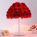 European Table Lamp Rose Flower Bedside Lamp Wedding Party Decoration Light