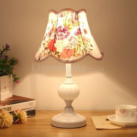 Fabric Table Lamp Nordic Bedside Light Glass Decoration Lamp