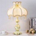 European Table Lamp Bedside Light Modern Fabric Resin Desk Light