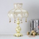 European Table Lamp Bedside Light Modern Fabric Resin Desk Light