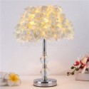 European Crystal Table Lamp Rose Flower Bedside Lamp Wedding Party Decoration Light