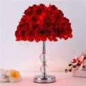 European Crystal Table Lamp Rose Flower Bedside Lamp Wedding Party Decoration Light