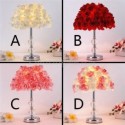 European Crystal Table Lamp Rose Flower Bedside Lamp Wedding Party Decoration Light