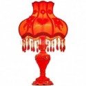 European Resin Table Lamp Romantic Red Bedside Table Light