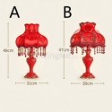European Resin Table Lamp Romantic Red Bedside Table Light