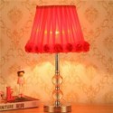 European Crystal Table Lamp Rose Flower Bedside Lamp Wedding Party Decorative Light