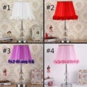 European Crystal Table Lamp Rose Flower Bedside Lamp Wedding Party Decorative Light