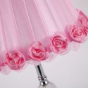 European Crystal Table Lamp Rose Flower Bedside Lamp Wedding Party Decorative Light