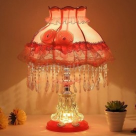 Classical European Table Lamp Glass Bedside Lamp Girls Room