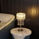 Crystal Bedside Table Lamp Decorative Nightstand Lamp With Elegant Shade