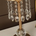Crystal Bedside Table Lamp Decorative Nightstand Lamp With Elegant Shade