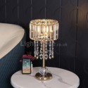 Crystal Bedside Table Lamp Decorative Nightstand Lamp With Elegant Shade