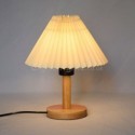 Modern Bedside Lamp Wood Texture Vintage Nightstand Reading Lamp