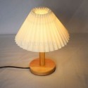 Modern Bedside Lamp Wood Texture Vintage Nightstand Reading Lamp