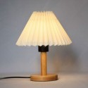Modern Bedside Lamp Wood Texture Vintage Nightstand Reading Lamp