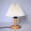 Modern Bedside Lamp Wood Texture Vintage Nightstand Reading Lamp