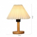 Modern Bedside Lamp Wood Texture Vintage Nightstand Reading Lamp