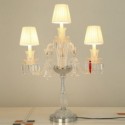 3 Lights K9 Crystal Table Lamp Modern Luxurious Candelabra Table Light