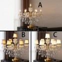 Gorgeous Bedside Crystal Table Lamp Gold Desk Lamps With Elegant Crystal Shade