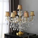 Gorgeous Bedside Crystal Table Lamp Gold Desk Lamps With Elegant Crystal Shade