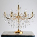 Gorgeous Bedside Crystal Table Lamp Gold Desk Lamps With Elegant Crystal Shade