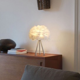 Creative Feather Table Lamp Desk Decorative Light