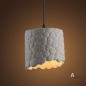 Retro / Vintage Cement 1 Light Pendant Light