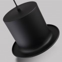 Black Metal Hat Shape 1 Light Retro / Vintage Pendant Light