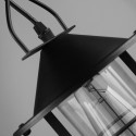Vintage Metal Pendant Light with Glass Shade