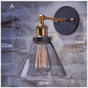 1 Light Rustic/Lodge Wall Light with Glass Shade