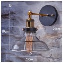 1 Light Rustic/Lodge Wall Light with Glass Shade