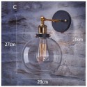 1 Light Rustic/Lodge Wall Light with Glass Shade