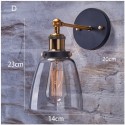 1 Light Rustic/Lodge Wall Light with Glass Shade