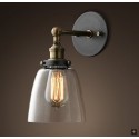 1 Light Rustic/Lodge Wall Light with Glass Shade
