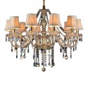 10 Light Gold Luxurious Candle Style Crystal Chandelier
