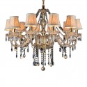 10 Light Gold Luxurious Candle Style Crystal Chandelier