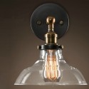 1 Light Rustic/Lodge Wall Light with Glass Shade