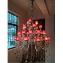 33 Light (12+12+6+3) 4 Tiers Clear Candle Style Crystal Chandelier