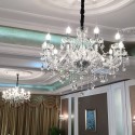 10 Light Modern Clear Candle Style Crystal Chandelier