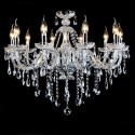 10 Light Modern Clear Candle Style Crystal Chandelier