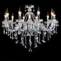 15 Light (10+5) 2 Tiers Modern Clear Candle Style Crystal Chandelier
