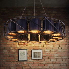 22 Light Industrial Style Steel Chandelier