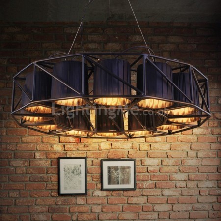 22 Light Industrial Style Steel Chandelier