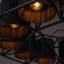 22 Light Industrial Style Steel Chandelier