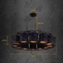 22 Light Industrial Style Steel Chandelier