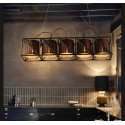 5 Light Industrial Style Steel Chandelier